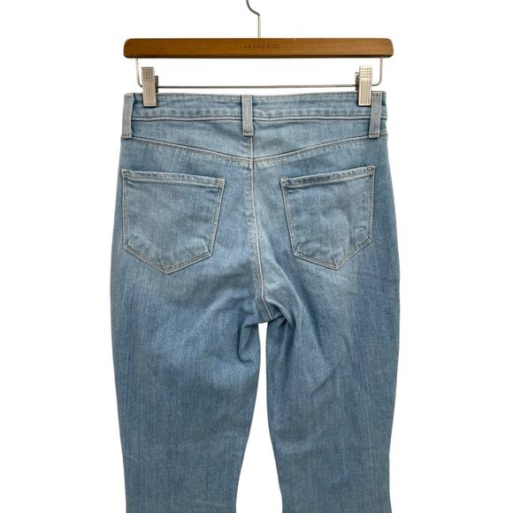 L’Agence Bell High Rise Flare Jeans Light Wash Blue Cloud Size 26 - Picture 6 of 10